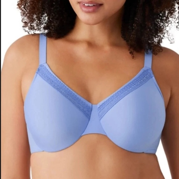Wacoal Blue Hydrangea Perfect Primer Enhanced Support Underwire Bra NWT Size 40C - Picture 1 of 16